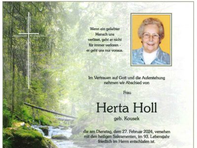 Ehemalige Sekretärin und Tagesschulheimleiterin Herta Holl verstorben